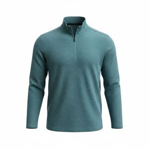 New Apt 9 Pullover 1/4 Zip Long Sleeve Shirt Premier Flex Teal Men’s XXL.